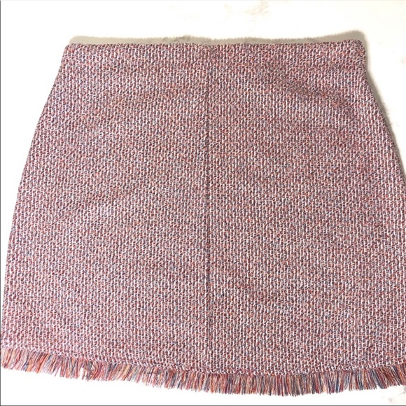 New! Zara stretchy tweed skirt with fringe trim - Picture 9 of 10